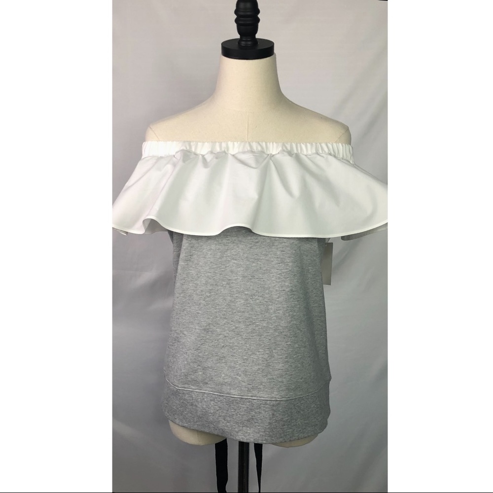 Off the Shoulder Sweatshirt Blouse Top